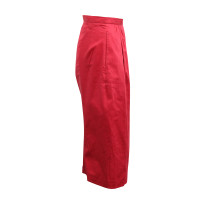 Jil Sander Paio di Pantaloni in Cotone in Rosso