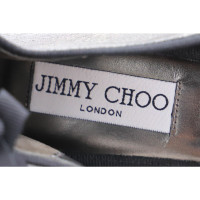 Jimmy Choo Chaussons/Ballerines en Cuir en Argenté