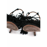 Aquazzura Sandals Suede in Black
