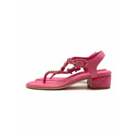 Chanel Sandalen aus Leder in Rosa / Pink