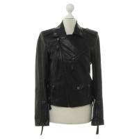 Karl Lagerfeld Leren jas in zwart