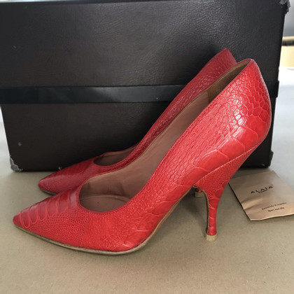 Alaïa Pumps/Peeptoes Leather in Red