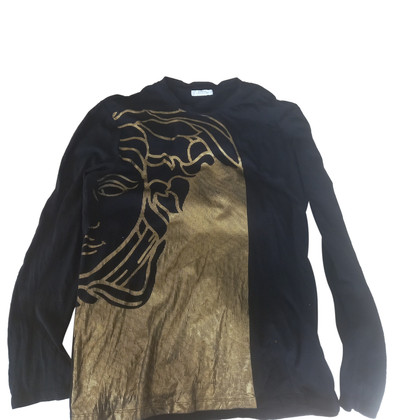 Gianni Versace Oberteil aus Baumwolle in Schwarz