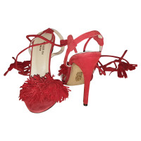 Aquazzura Sandalen Suède in Rood