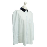 Louis Vuitton Light blue blouse with velvet collar