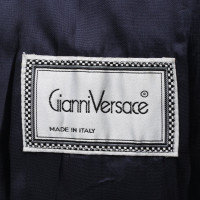 Gianni Versace Jas/Mantel Leer in Zwart