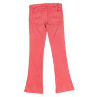 7 For All Mankind Hose aus Baumwolle in Rot