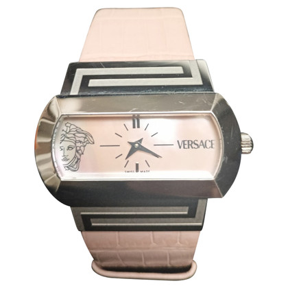 Gianni Versace Armbanduhr aus Leder in Nude