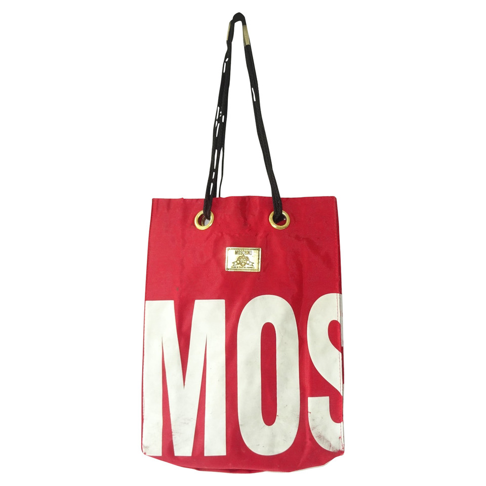 Moschino Shopper Canvas in Rood