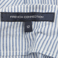 French Connection Baumwollbluse in Weiß/Blau