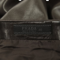 Prada Leather skirt in brown