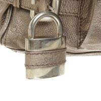 Chloé Handtasche aus Leder in Bronzemetallic
