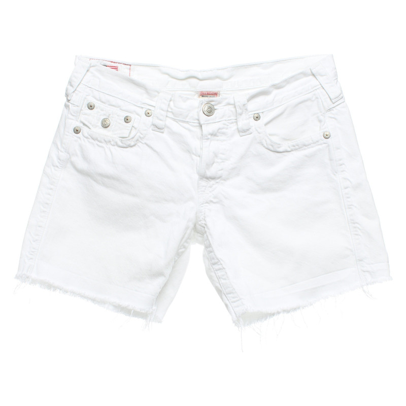 all white true religion shorts