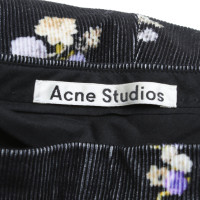Acne Corduroy pants with floral print