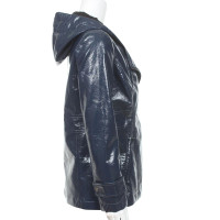 Comptoir Des Cotonniers Jacke/Mantel aus Lackleder in Blau