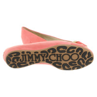 Jimmy Choo Slippers/Ballerina's Leer in Roze