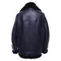 Acne Jacket/Coat Fur in Blue
