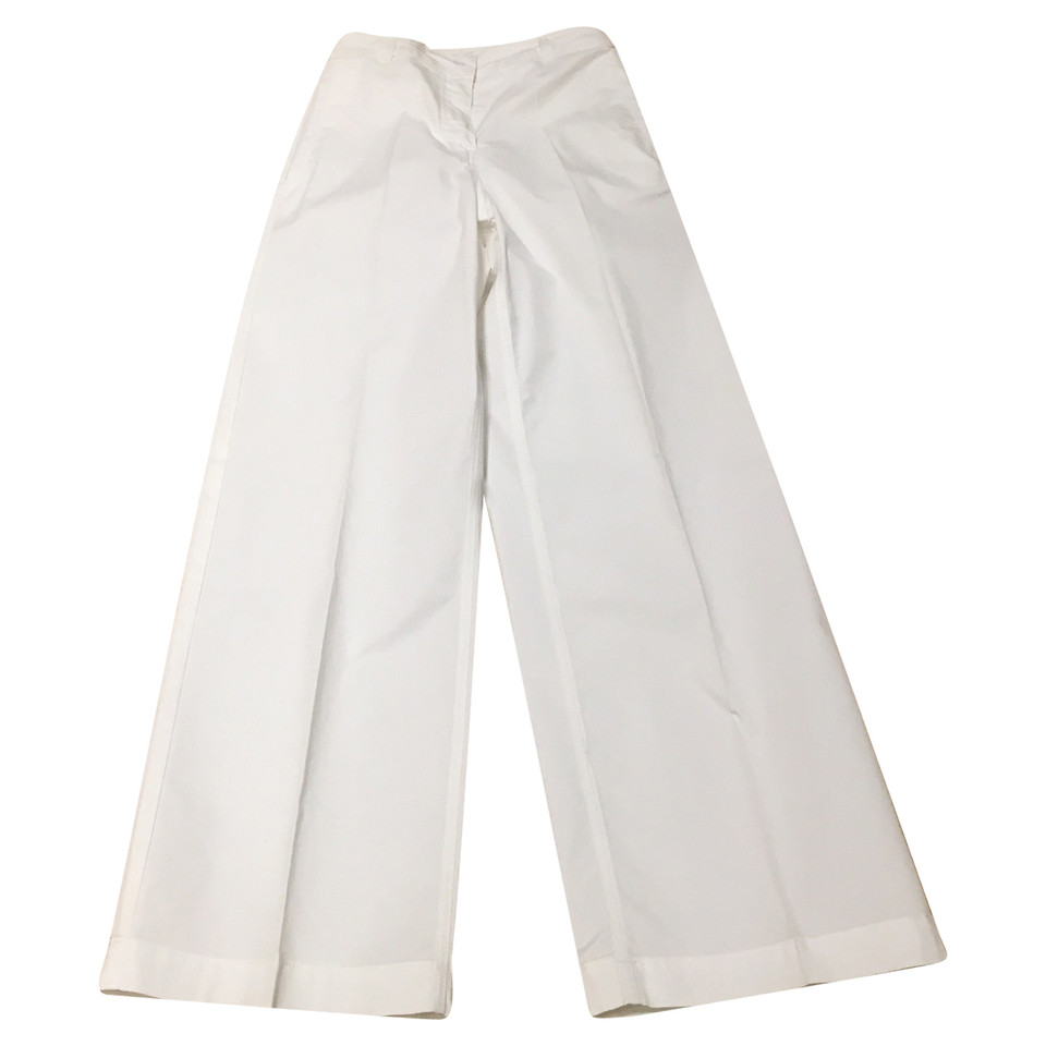 Pinko Paire de Pantalon en Coton en Blanc