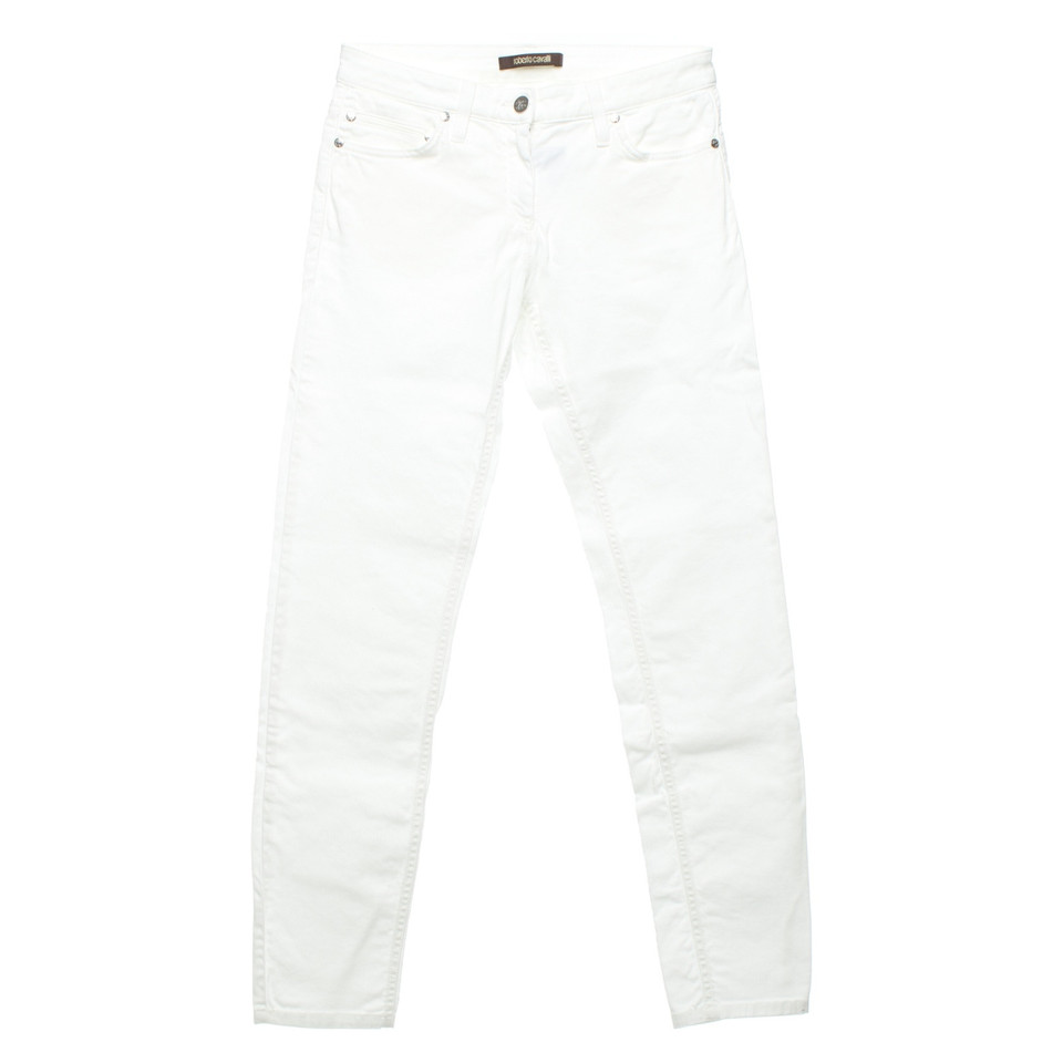 Roberto Cavalli Jeans in Cotone in Bianco