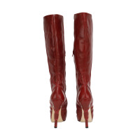 John Galliano Boots Leather in Red