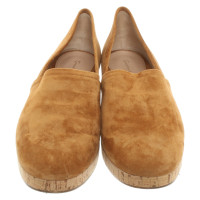 Gianvito Rossi Slippers/Ballerinas Suede in Brown
