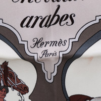 Hermès Sciarpa di seta "Chevaux arabes"