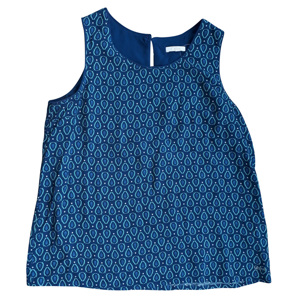 Chloé Top en Viscose en Bleu