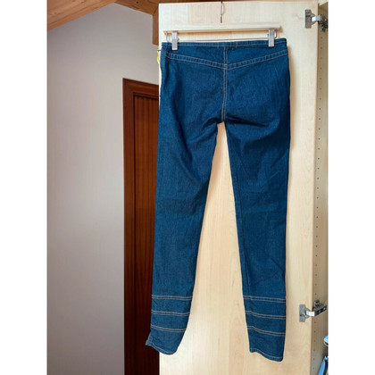 Yves Saint Laurent Trousers Jeans fabric in Blue