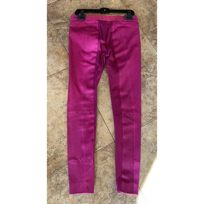 Halston Heritage Trousers Leather in Fuchsia