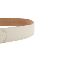 Moschino Leather riem in crème