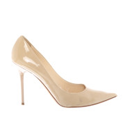 Jimmy Choo Pumps/Peeptoes aus Lackleder in Creme