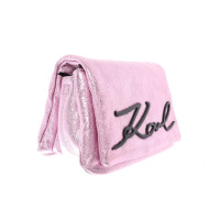 Karl Lagerfeld Handtasche aus Leder in Rosa / Pink