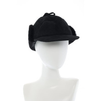 Borsalino Hat/Cap Leather in Black