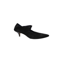 Céline Pumps/Peeptoes aus Wildleder in Schwarz