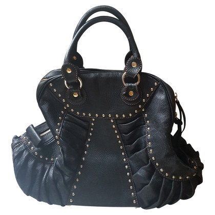 Roberto Cavalli Handtasche aus Leder in Schwarz