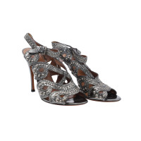 Alaïa Sandals Leather in Silvery