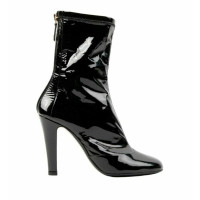 Chanel Ankle boots Patent leather in Black