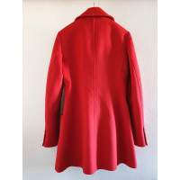 Karen Millen Jacke/Mantel aus Wolle in Rot