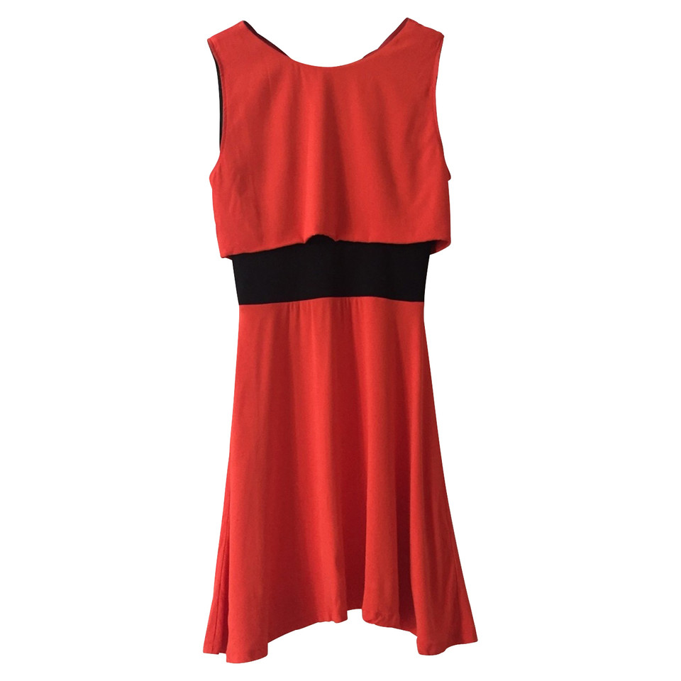 Maje Dress in black / orange