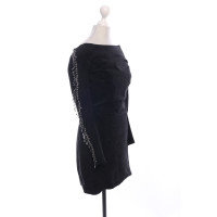 Balmain Kleid aus Leder in Schwarz