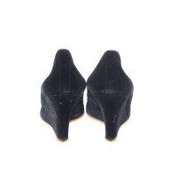 Lanvin Chaussures compensées en Cuir en Noir
