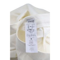 Armani Paire de Pantalon en Coton en Blanc