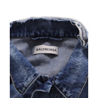 Balenciaga Jacke/Mantel aus Baumwolle in Blau