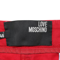 Moschino Love Trousers Cotton in Red
