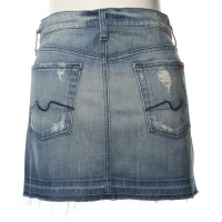 7 For All Mankind Jeans skirt in blue