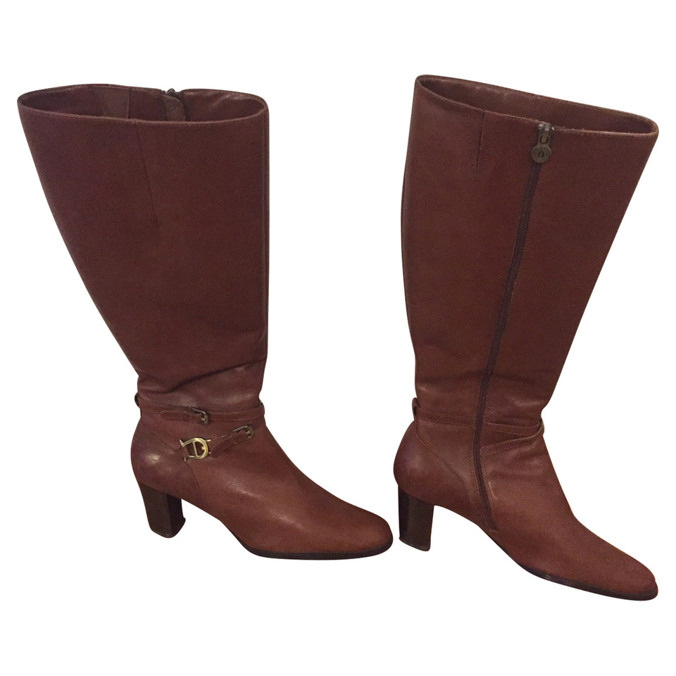 Aigner Bottes en Cuir en Marron