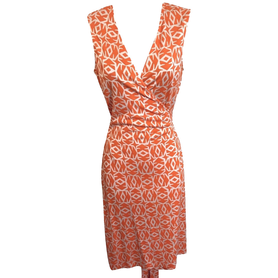 Diane Von Furstenberg Dress Silk in Orange