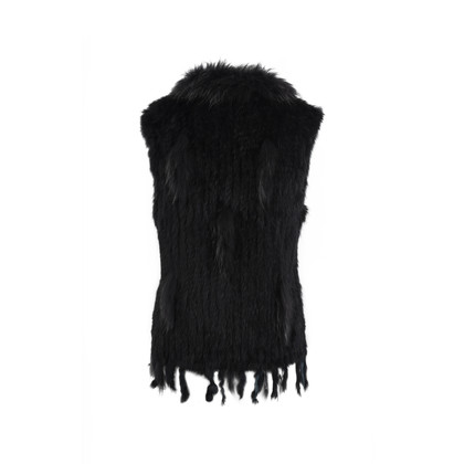 Collection Privée Vest Fur in Black