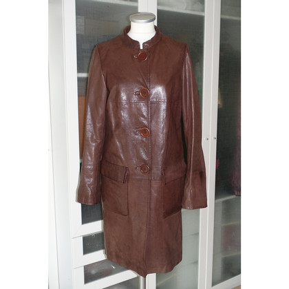 Windsor Jacke/Mantel aus Leder in Braun