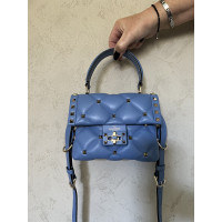 Valentino Garavani Candystud Bag aus Leder in Blau
